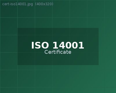 ISO 14001 Certificate